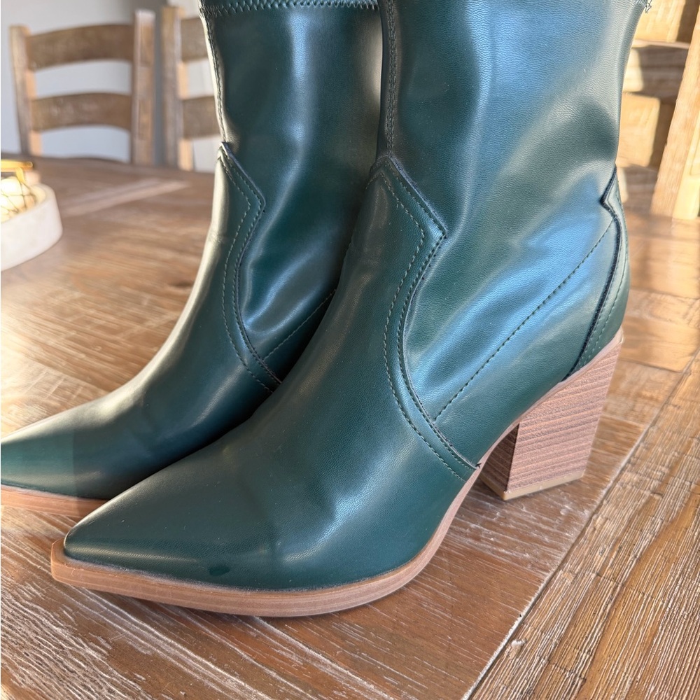 MIA Dark Green Heeled Boots